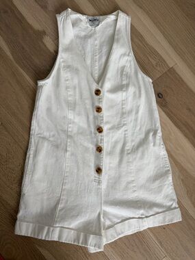 Show me your Mumu white denim romper